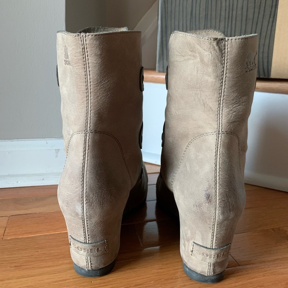 🚫SOLD🚫 Sorel Joan of Arctic Wedge Boot Leather Waterproof sz 10 - Picture 4 of 5